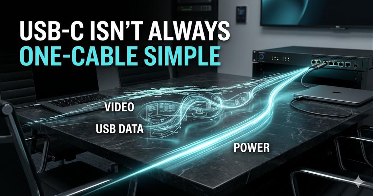USB-C is not always one-cable simple in AV systems